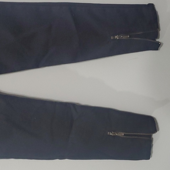 H&M pants womens size 8 black embroidered front flexible pliable comfy H&M - Picture 11 of 13